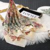 70cm Vintage Satin Women's silk scarf- Floral Print Versatile Elegant Luxurious Square — изображение 2
