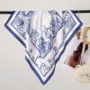 70cm Brocade Minimalist Women's Square Scarves - Professional Sun Protection Shawl — изображение 4