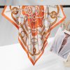 70cm Thin Summer China Silk Scarf - Versatile Minimalist Accessory - 画像 (3)