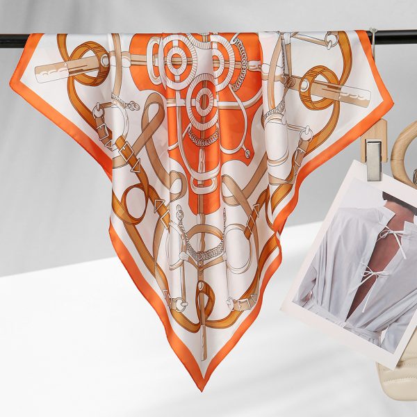 70cm Thin Summer China Silk Scarf - Versatile Minimalist Accessory - Image 3