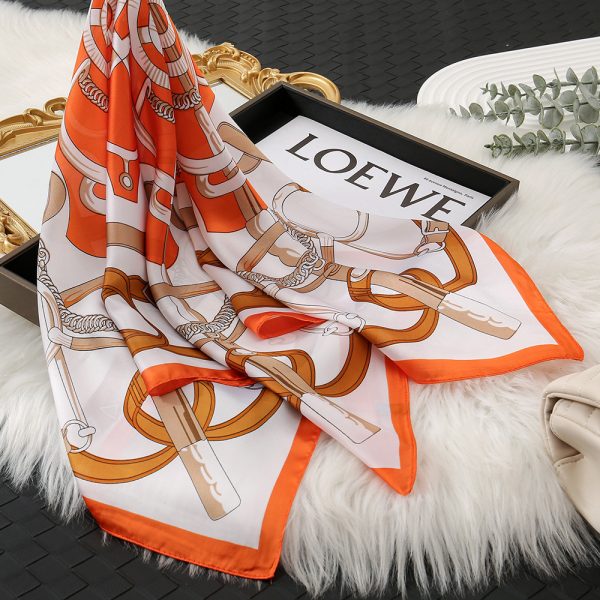 70cm Thin Summer China Silk Scarf - Versatile Minimalist Accessory - Image 2