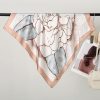 New Camellia Floral Minimalist 70cm Silk Scarves For Women - Shanghai Story Thin Square - 画像 (3)