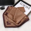 70cm Plaid Silk Scarf Head Wrap Women - Vintage Versatile Elegant New Arrival - Kép 3