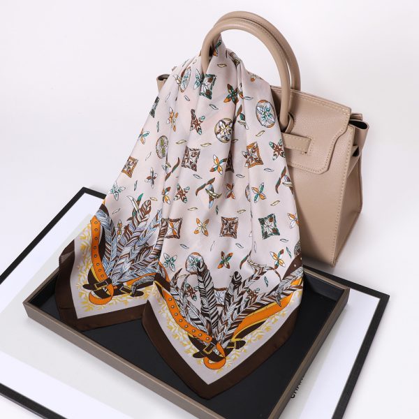 Korean Style crushed flower 70cm silk scarf sale - New  Versatile Trendy - Image 3