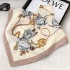 Women's Chain Floral Silk Scarf - Simple And Versatile 70cm Sun Protection Shawl - Bild 2