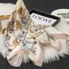 Women's Chain Floral Silk Scarf - Simple And Versatile 70cm Sun Protection Shawl - Bild 3