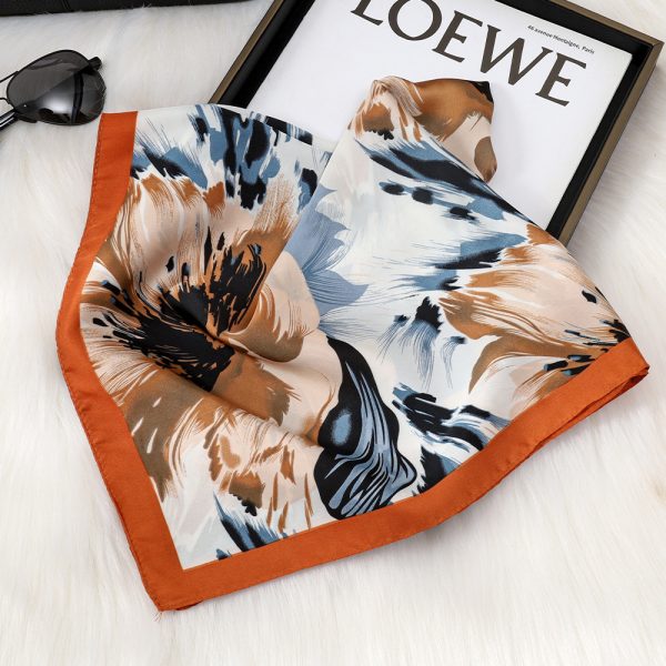 Chinese Floral 70cm Silk Scarf - Affordable luxury, Unique Square, Multi-Use for Women - Image 3