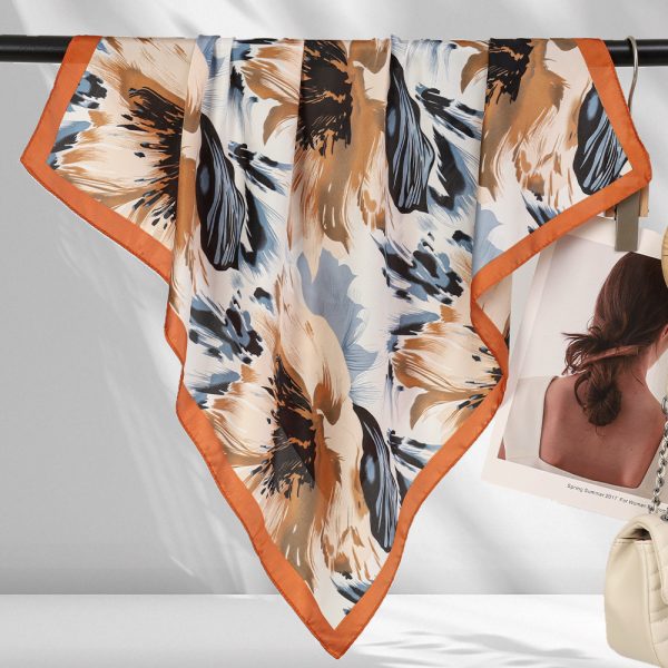 Chinese Floral 70cm Silk Scarf - Affordable luxury, Unique Square, Multi-Use for Women - Image 4