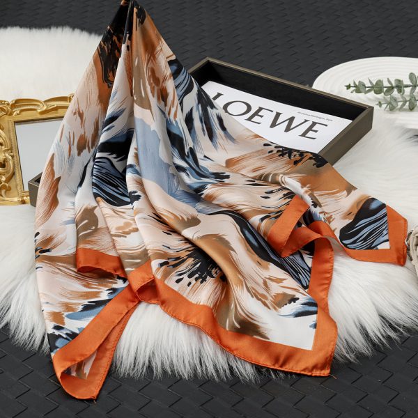 Chinese Floral 70cm Silk Scarf - Affordable luxury, Unique Square, Multi-Use for Women - Image 2