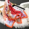 Japanese Spring Floral Silk Scarf - Minimalist luxury Casual Neck Wrap for Vacay — изображение 2