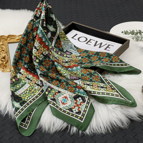 Ethnic Style Women's Silk Scarf - Soft Lightweight Sunscreen Multi-Use Accessory - Kuva 2