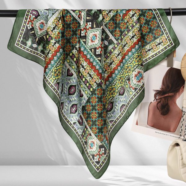 Ethnic Style Women's Silk Scarf - Soft Lightweight Sunscreen Multi-Use Accessory - Kuva 4