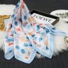 Tulip Floral Versatile Silk Scarf - Women‘s Lightweight Sun Shawl, Fresh Square - 画像 (2)