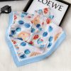 Tulip Floral Versatile Silk Scarf - Women‘s Lightweight Sun Shawl, Fresh Square - 画像 (3)
