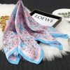 Japanese Kawaii Silk Scarf - Festive Gift, 70cm Versatile Square for Women – Bild 2