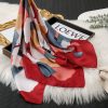 New Fashion Floral Print Silk Square Scarf - 70cm Office Neck Wrap for Women - obrazek 2