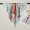 New Women's Printed 70cm Square Silk Scarf - Spring Autumn Fashion Korean Style Premium Accessory - Billede 4
