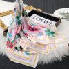 Colorful Floral Silk Scarf for Women - 70cm Vibrant Square Wrap Fashion Accessory - Bild 2